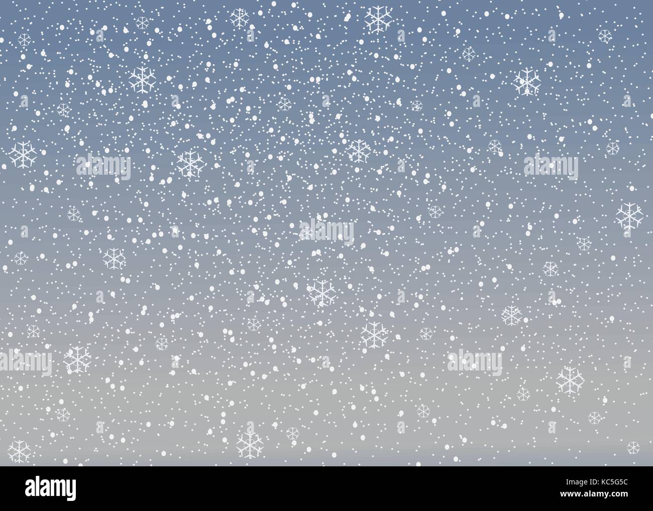 Winter Snowy Background fill with snow and snowflakes. Winter, Merry Christmas collection Stock Vector