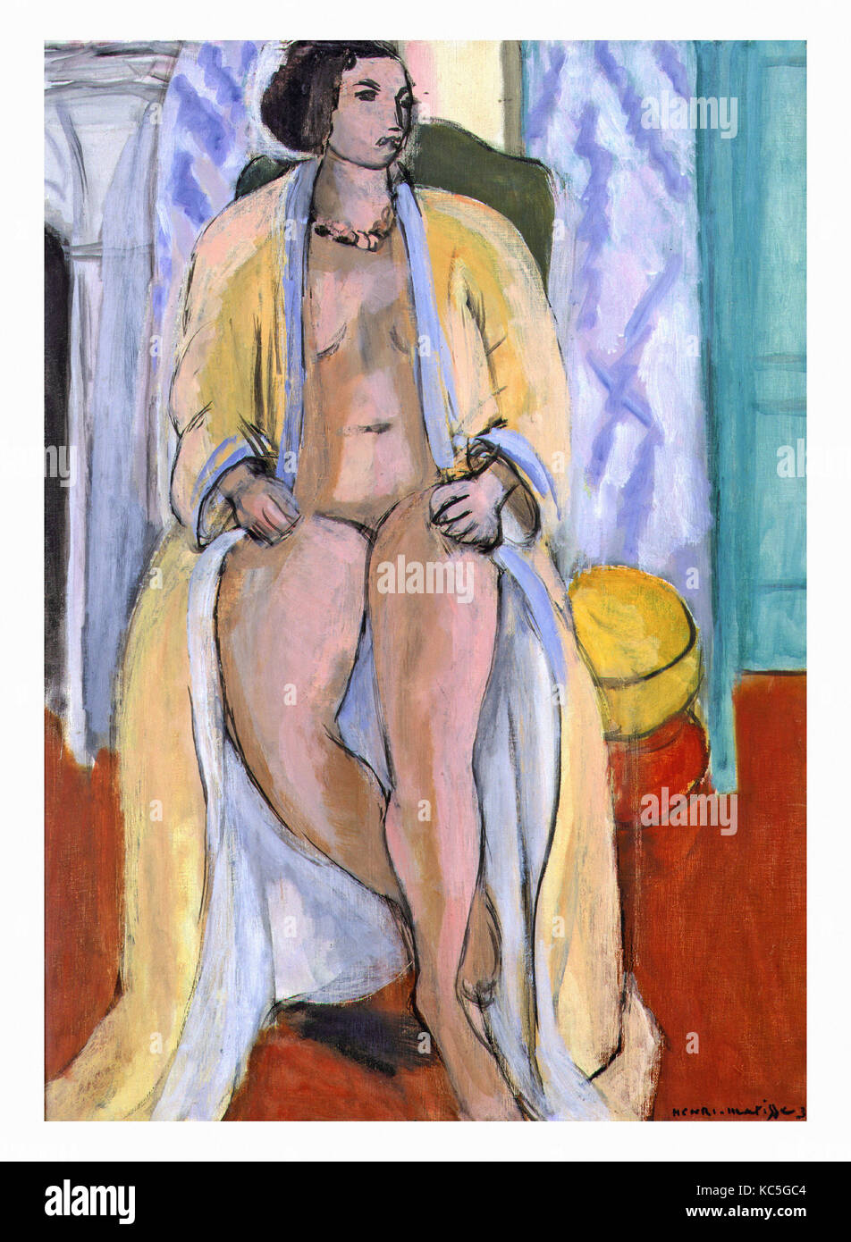 .. Henri Matisse, Nu au peignoir, 1933, Oil on canvas, .. Stock Photo