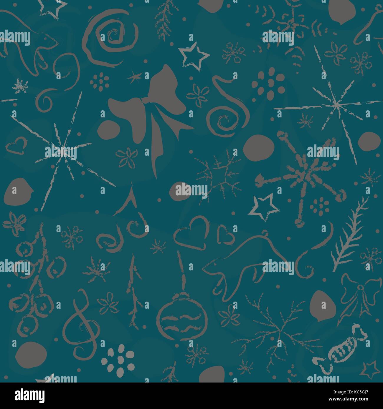 Cute Hand Drawn Winter Pattern. Seamless Pattern. Vector Illustration ...