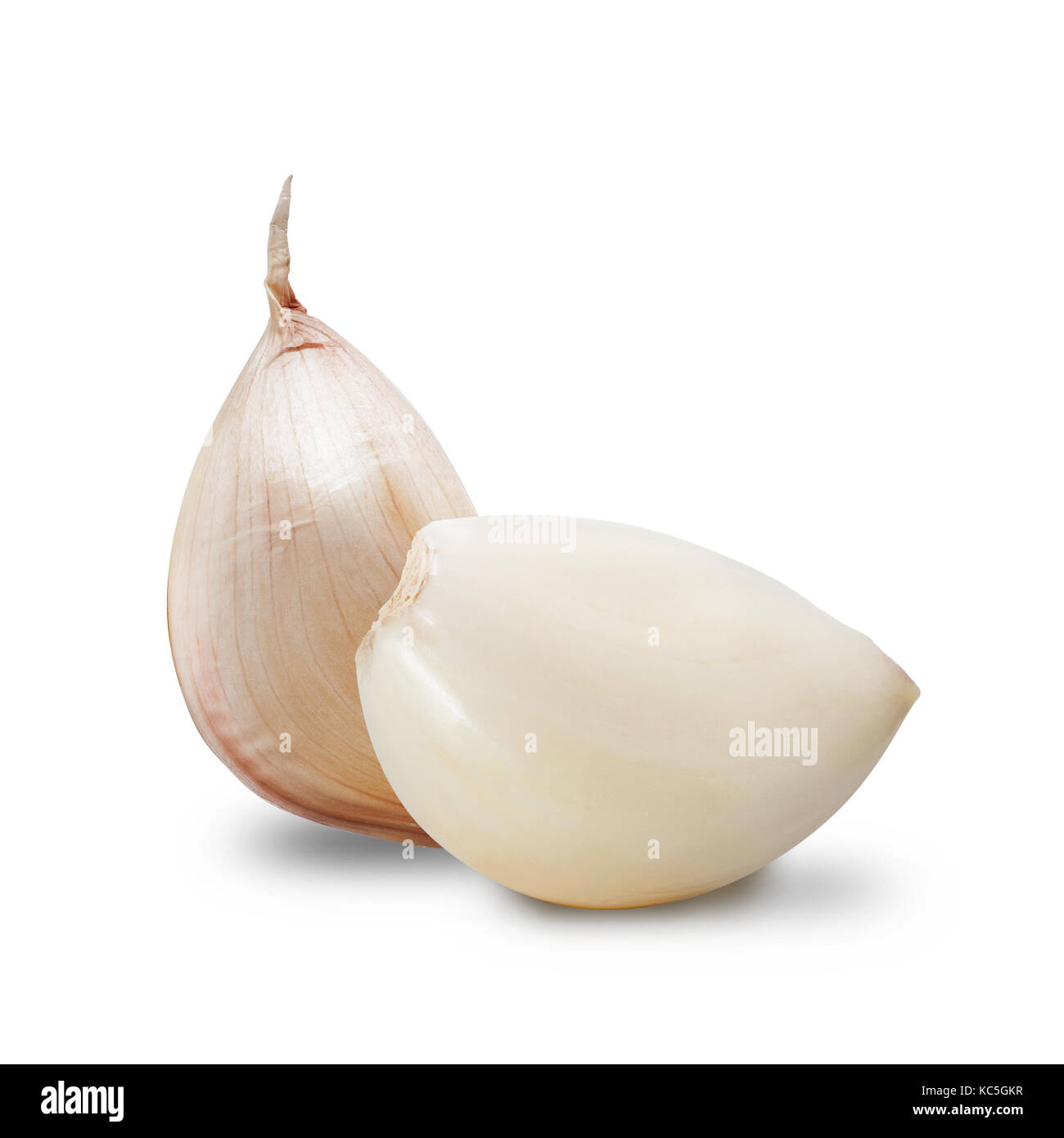 Garlic clove isolated on white background Stock Photo - Alamy