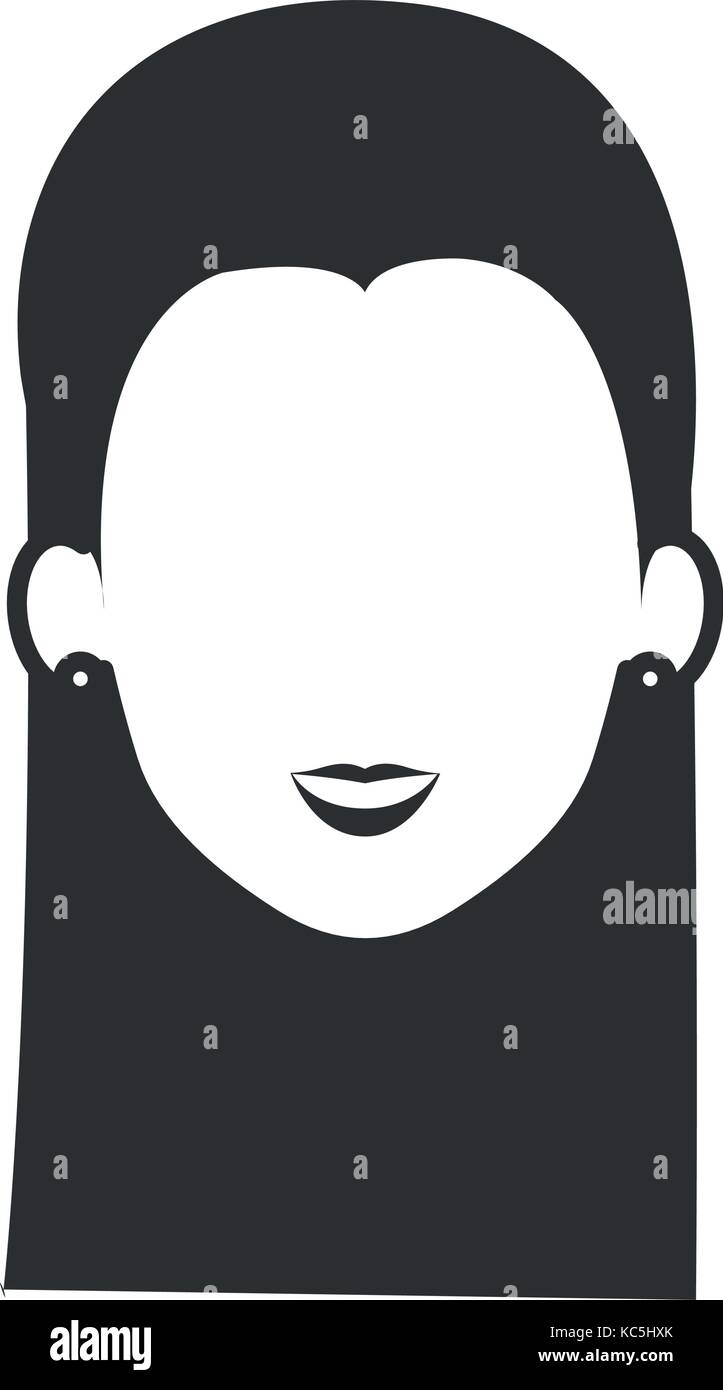 beautiful woman head avatar character vector illustration design Stock ...