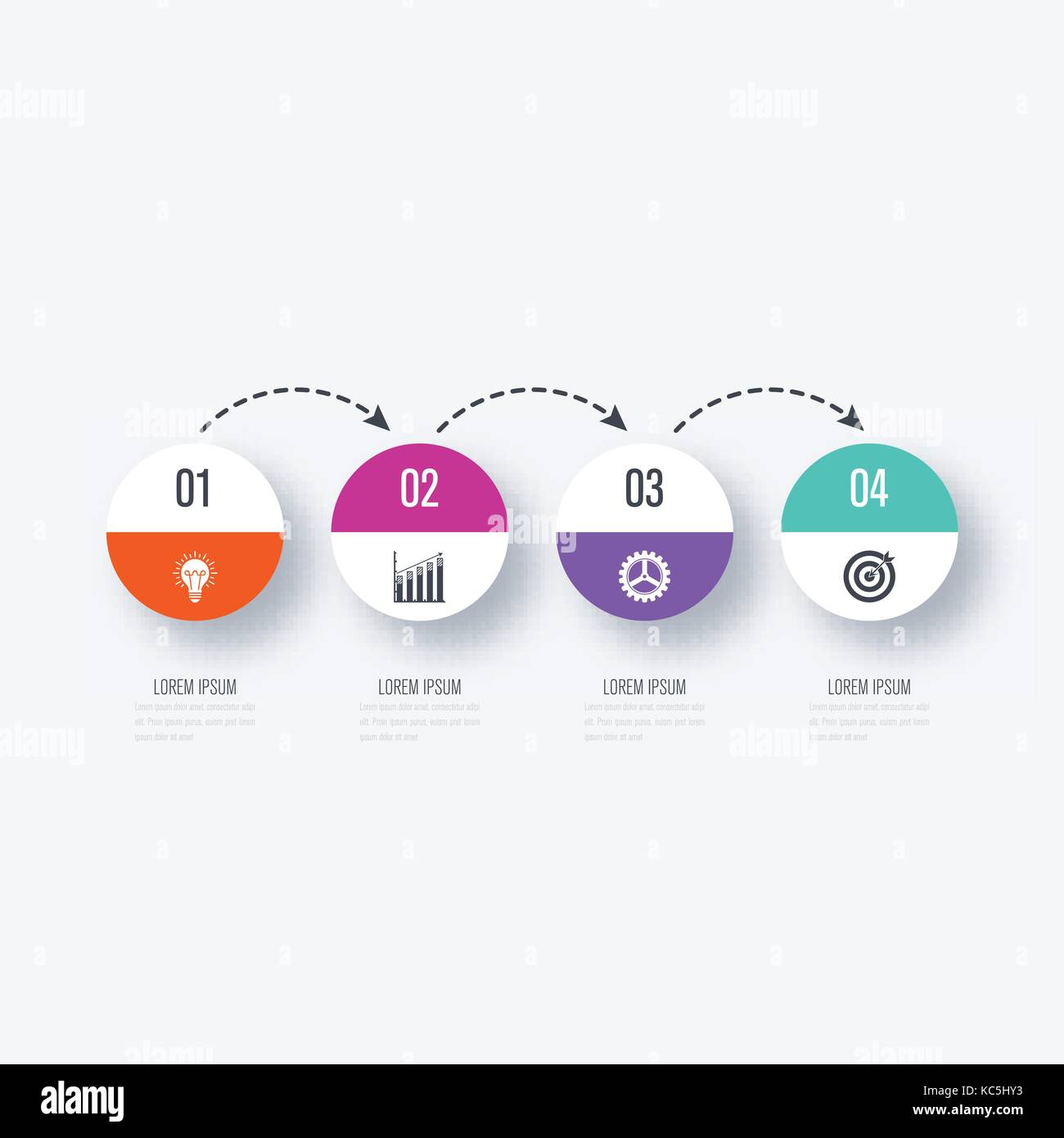 Infographics template 4 options with circle Stock Vector Image & Art ...