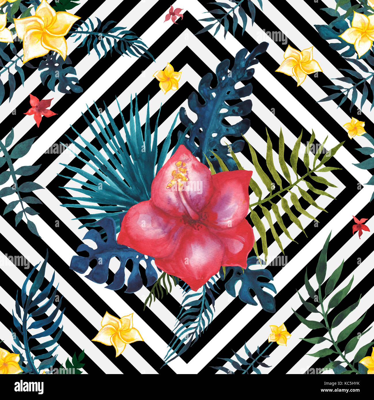 Tropical seamless pattern Stock Photo - Alamy