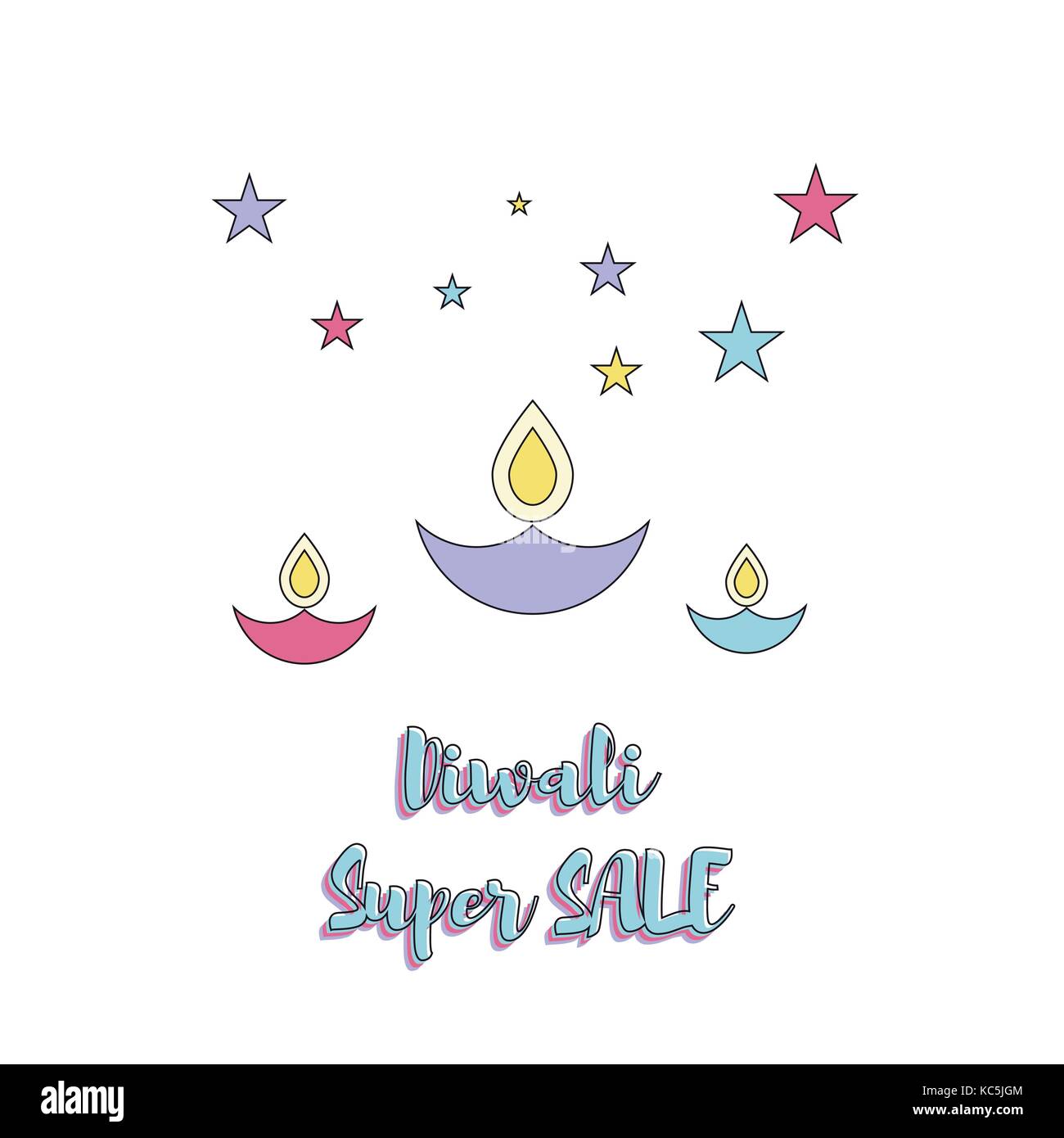 Creative poster Sale Happy Diwali Stock Vector