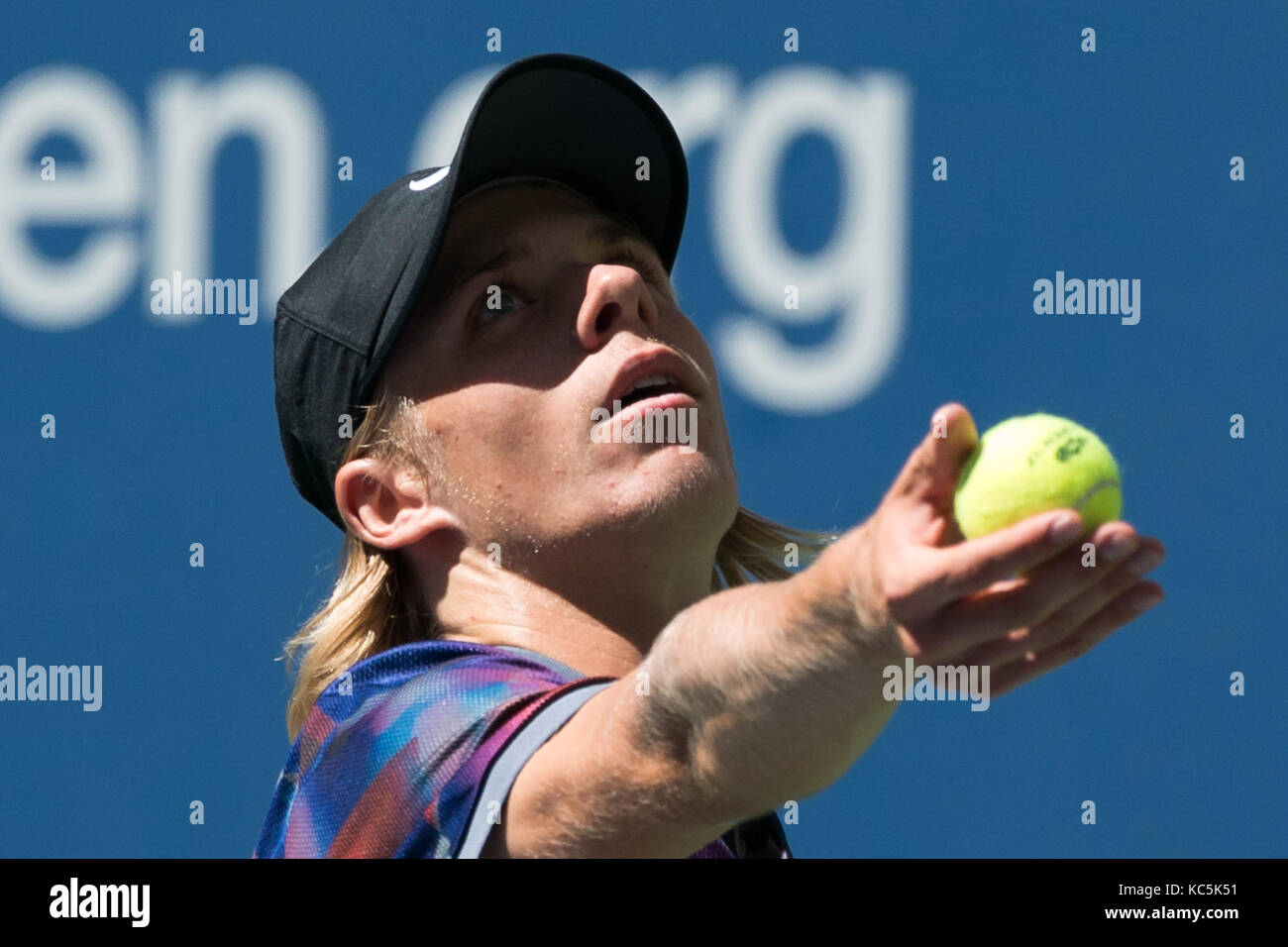Denis Shapovalov (CAN) competing at the 2017 US Open Tennis ...