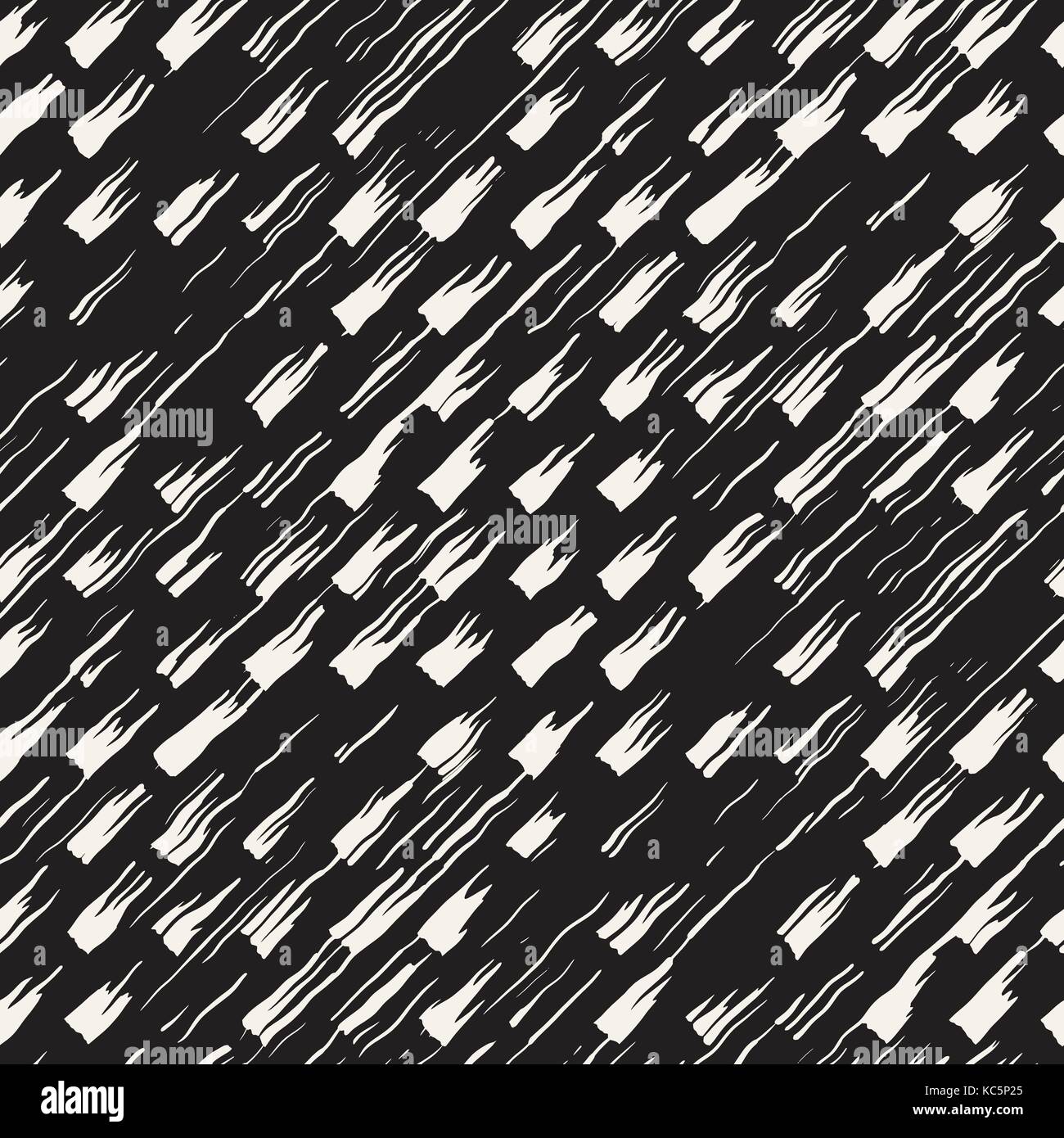 Vector seamless pattern with stripes and strokes. Black and white ...