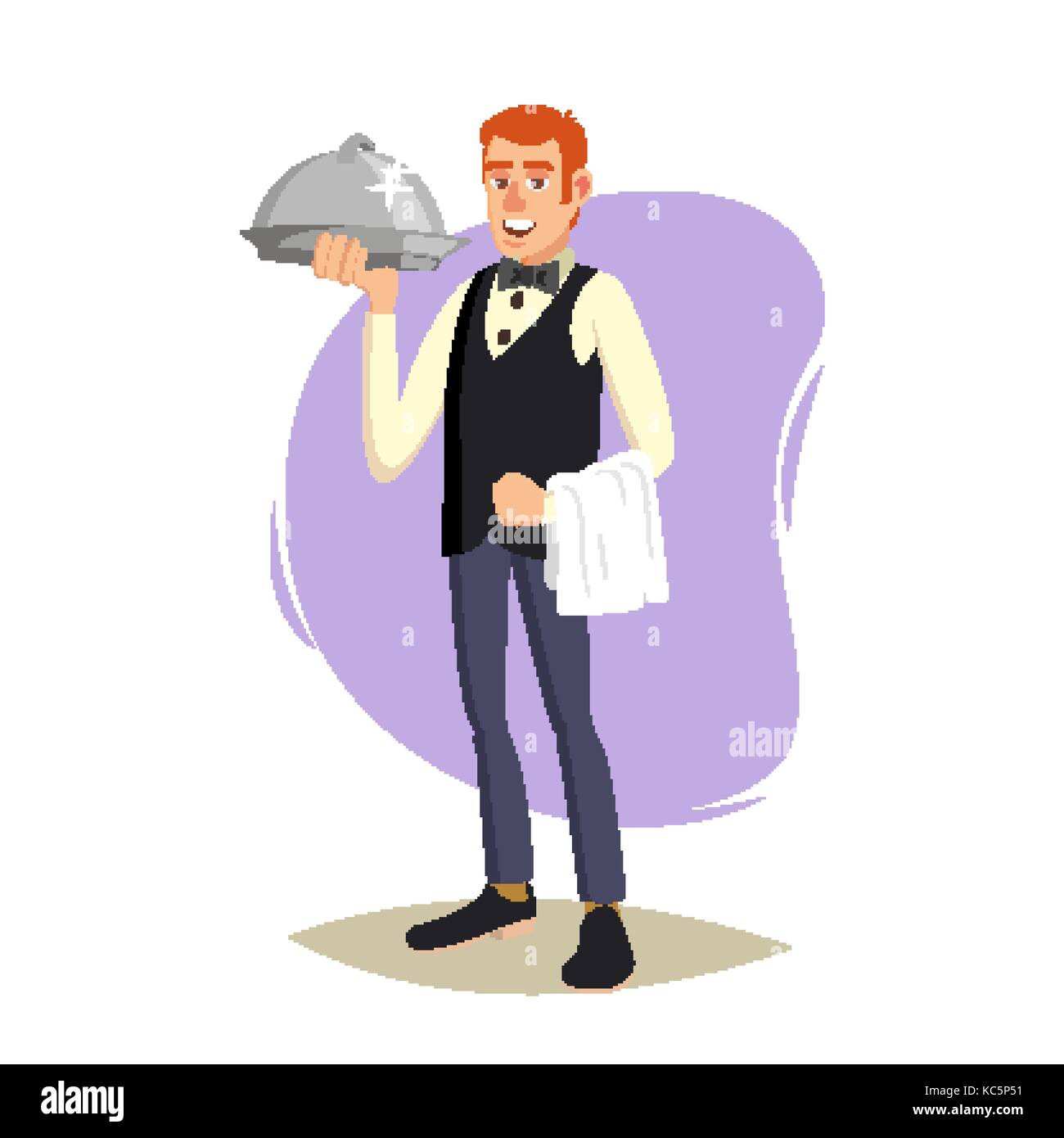 Restaurant Waiter Vector. Classic Waiter Takes The Order. Isolated Flat  Cartoon Character Illustration Stock Vector Image & Art - Alamy