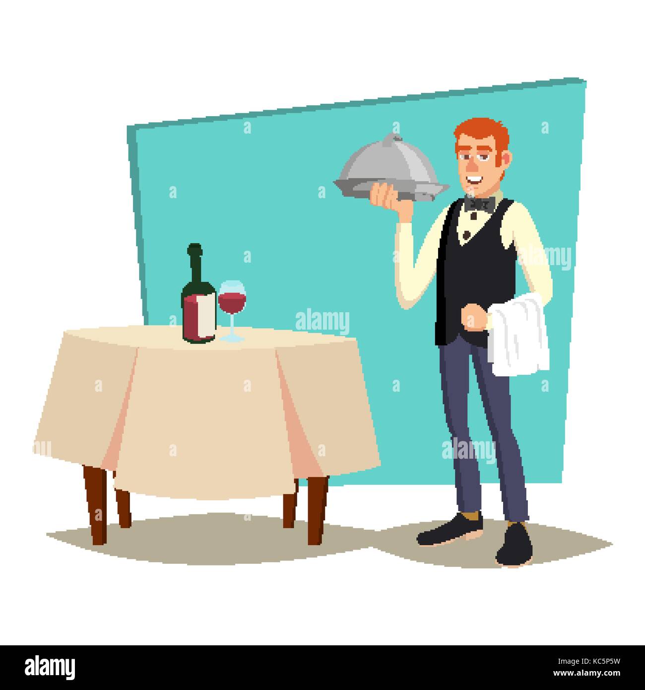 Waiter Serving Vector. Modern Waiter Reserved Table In Cafe, Restaurant. Flat Cartoon Illustration Stock Vector Image & Art - Alamy Waiter Serving Vector. Modern Waiter Reserved Table In Cafe, Restaurant. Flat Cartoon Illustration Stock Vector Image & Art - Alamy