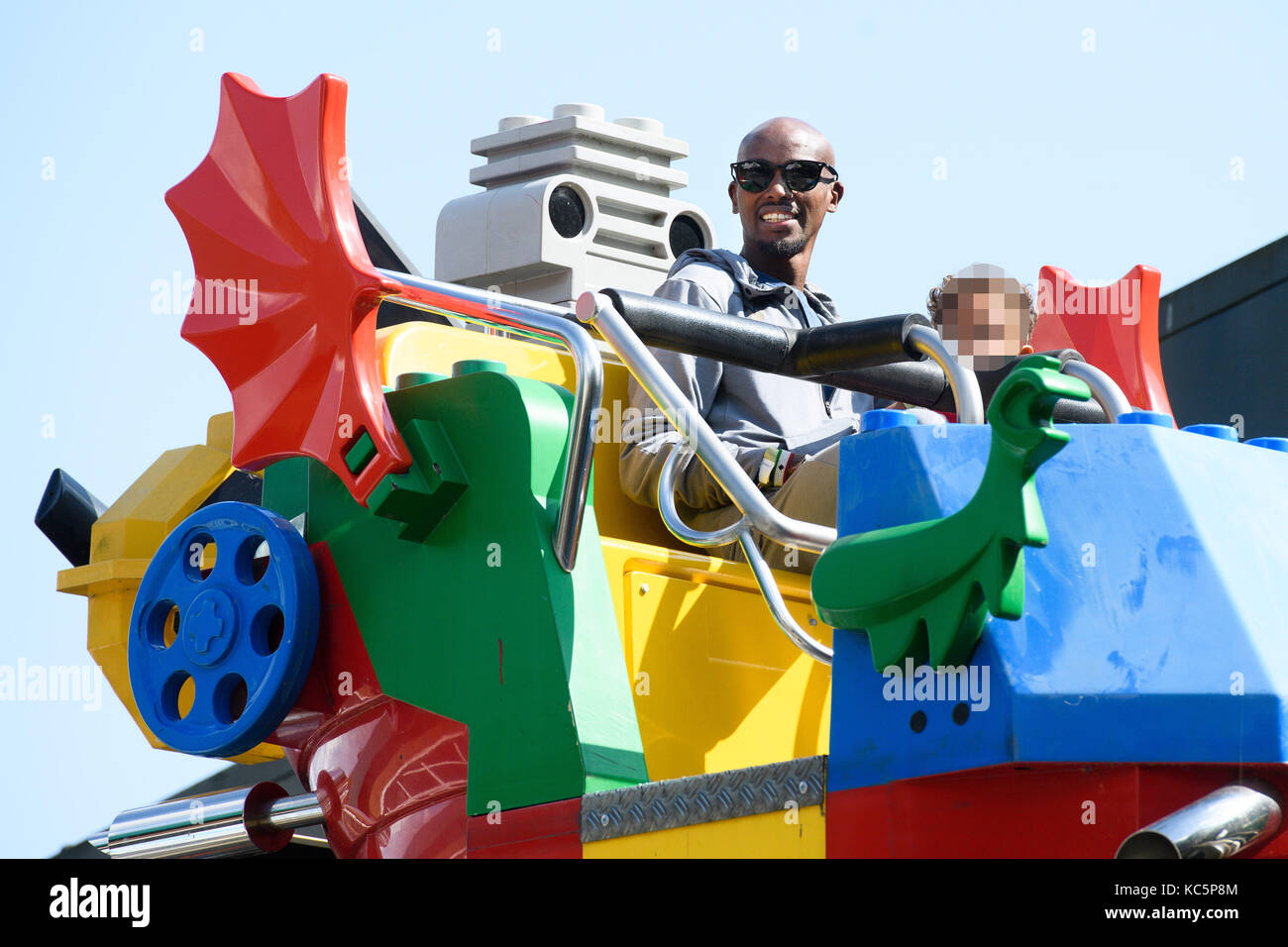 Mo Farah out and about in Legoland resort Windsor with his family earlier today  Featuring: Mo Farah, Hussein Farah Where: Windsor, United Kingdom When: 01 Sep 2017 Credit: WENN.com Stock Photo
