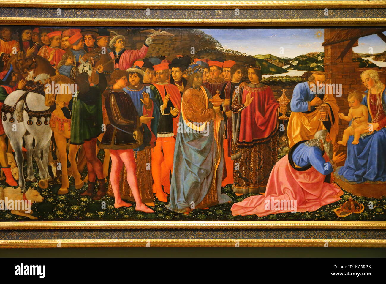 paintings on display at the Uffizi Gallery (Galleria degli Uffizi