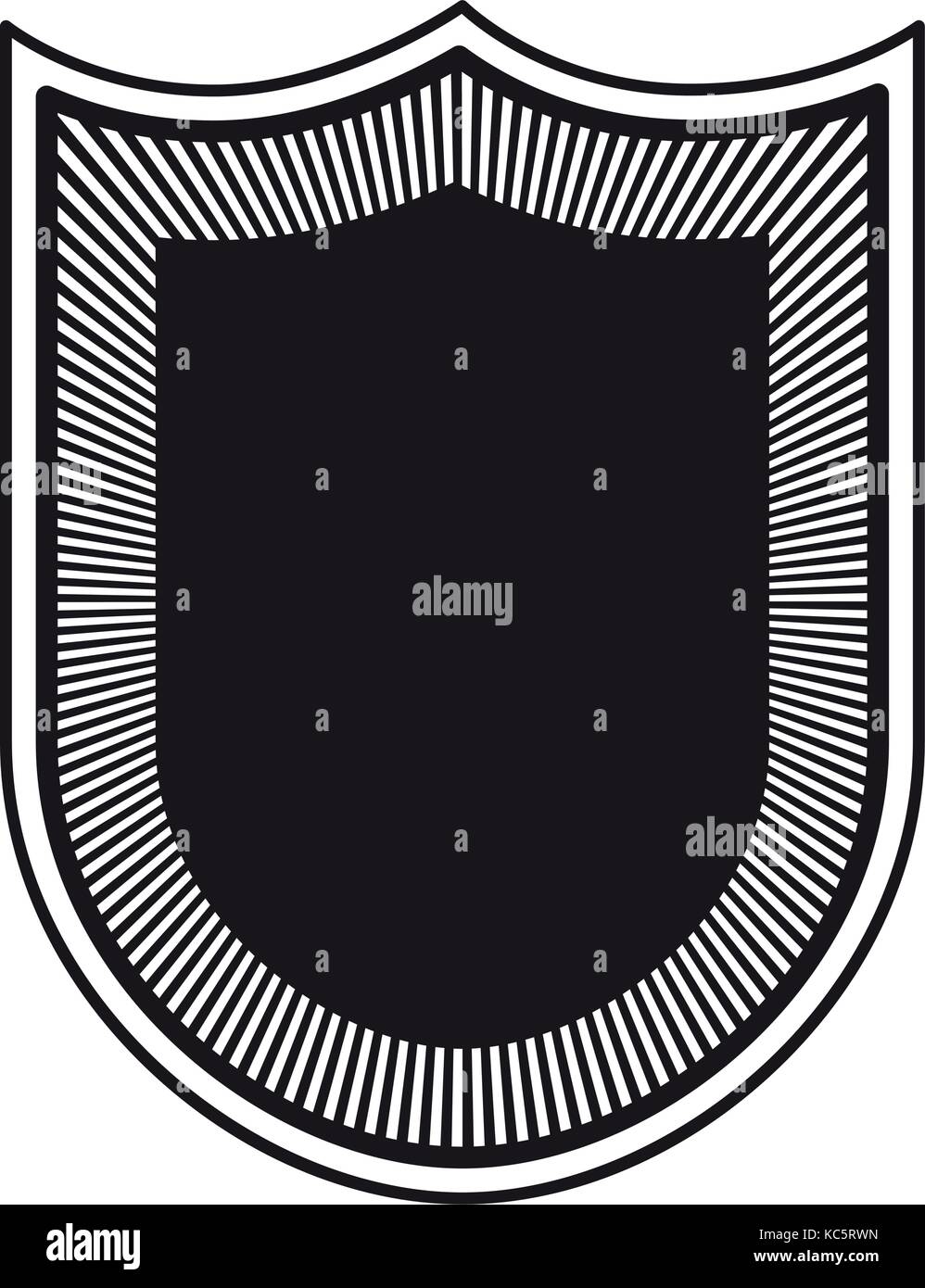 coat of arms in black silhouette with decorative edge striped Stock ...