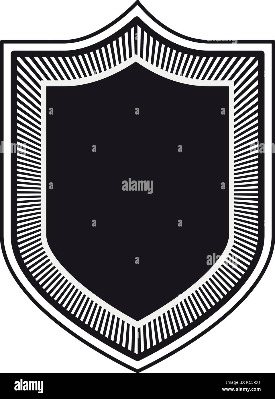coat of arms in black silhouette with decorative edge striped Stock ...