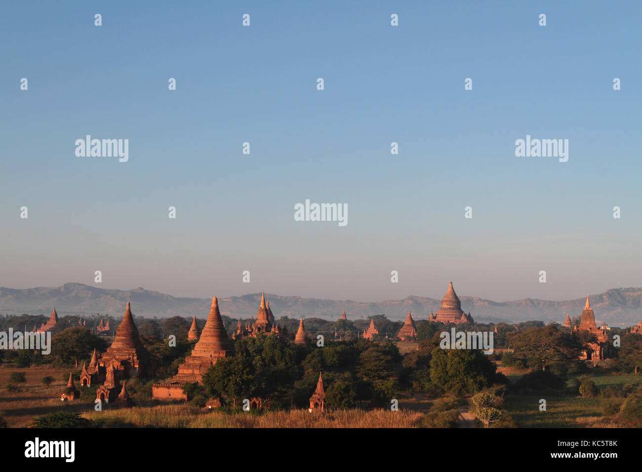 BAGAN, MYANMAR, December 9, 2014 : Young farmer in Bagan countryside. Bagan Archaeological Zone is a main draw for the country's tourism industry and  Stock Photo