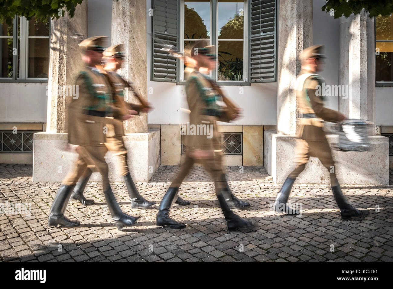 Marching Soldiers Stock Photo