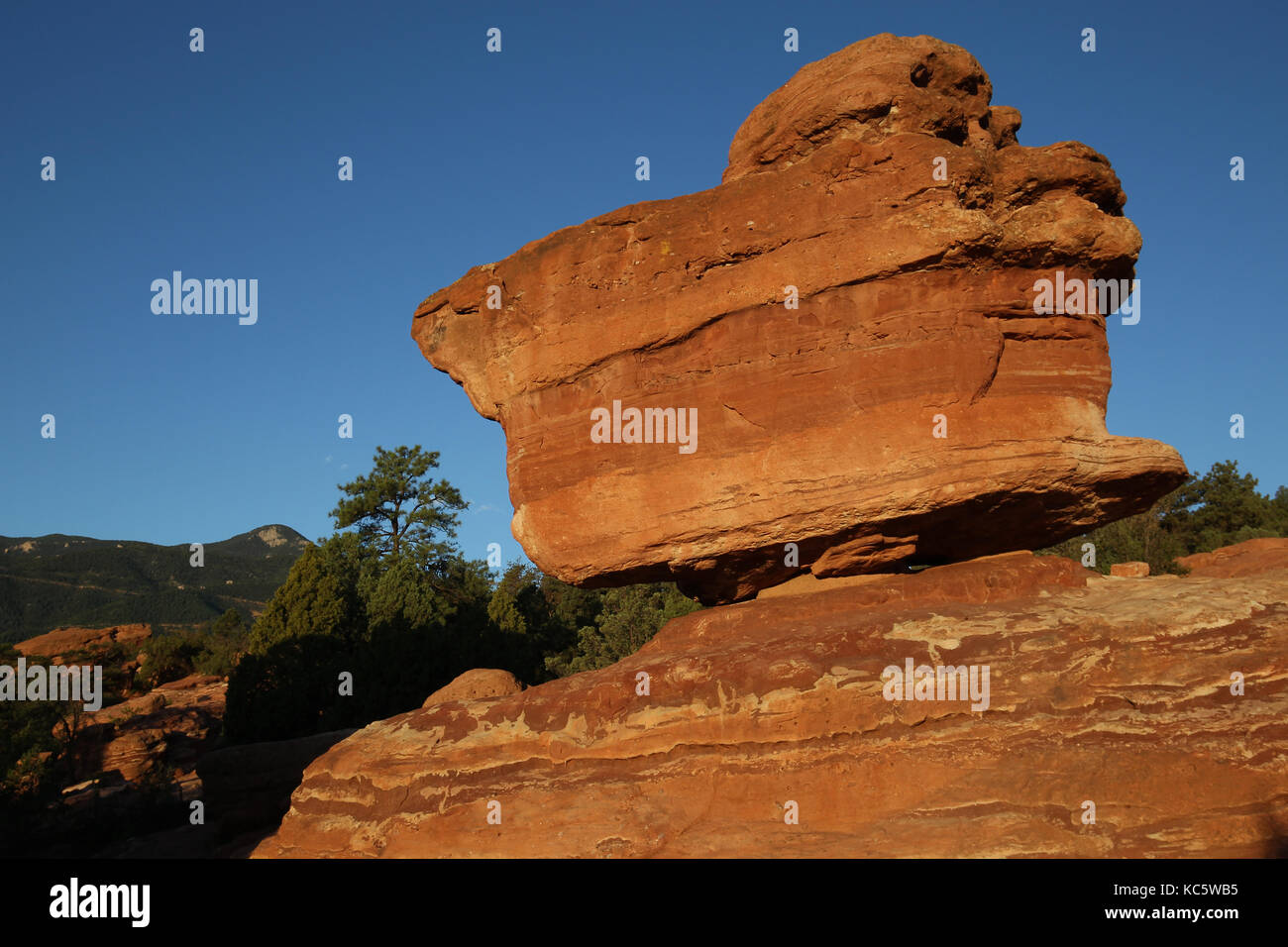 Garden of the Gods, a national landmark and a city park in Colorado Springs, Colorado. Stock Photo
