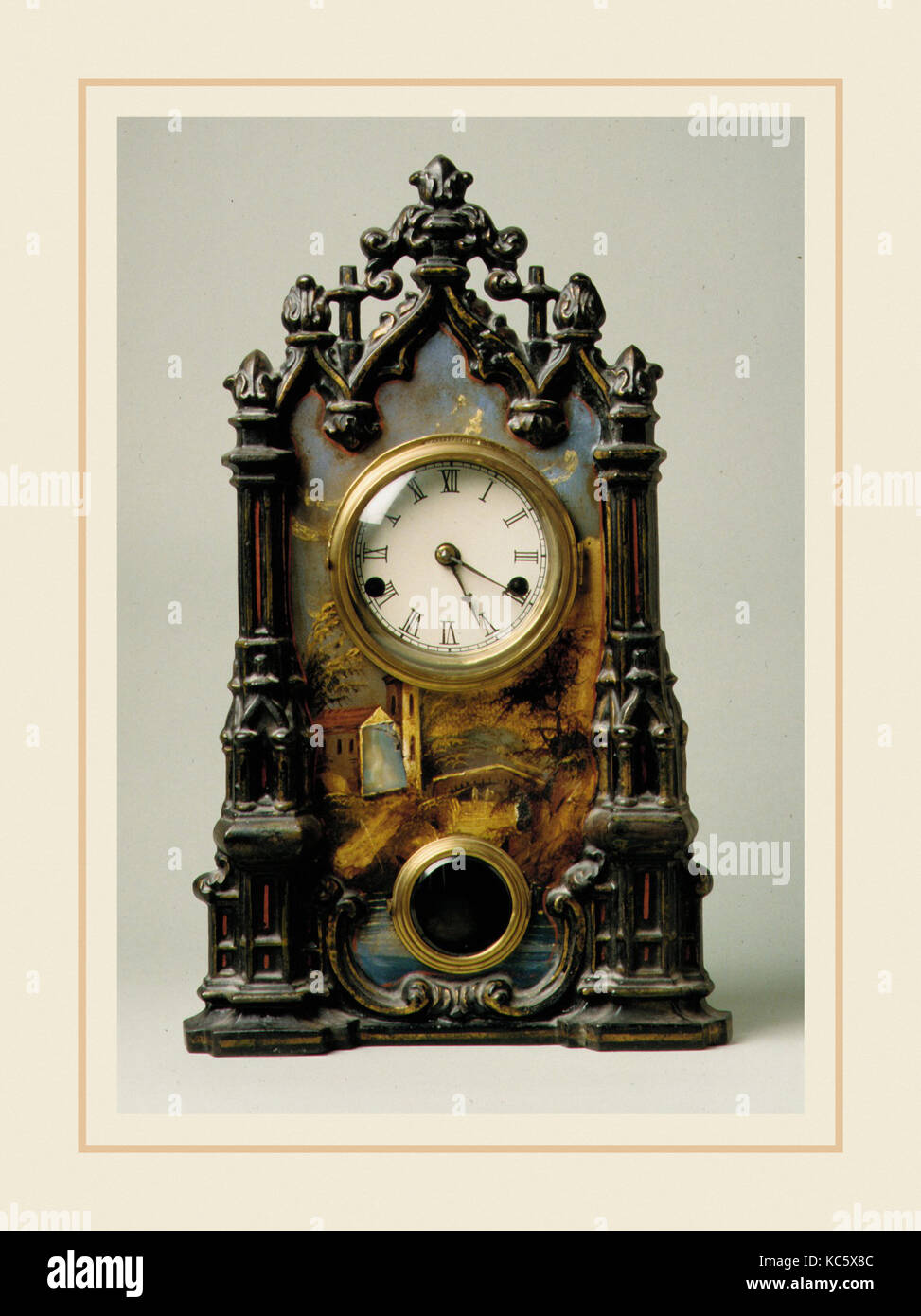 Mantel Clock, patented 1849, Made in New York, New York, United States
