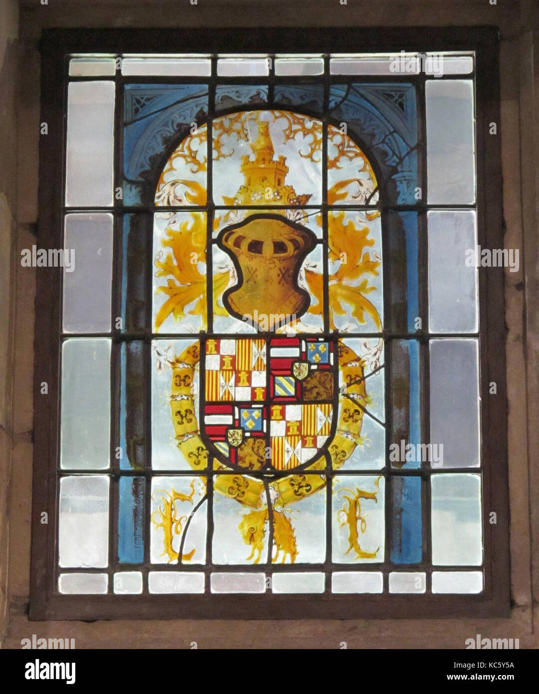 Heraldic Panel with Arms of the House of Hapsburg, ca. 1504–6 Stock Photo