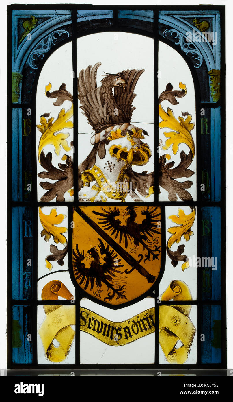 Heraldic Panel with Arms of the House of Hapsburg, ca. 1504–6 Stock Photo