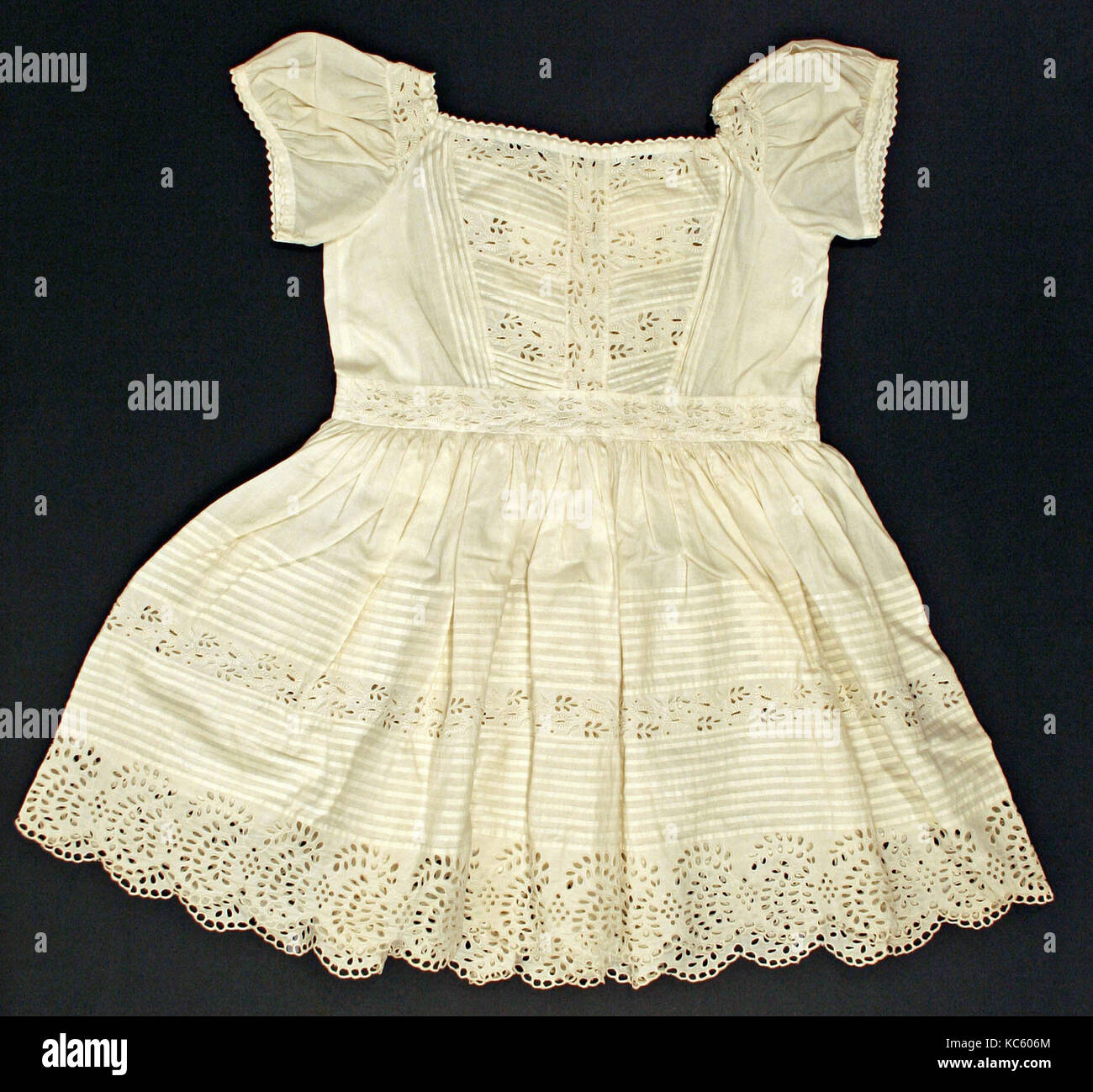 Dress, 1860–65, American, cotton Stock Photo