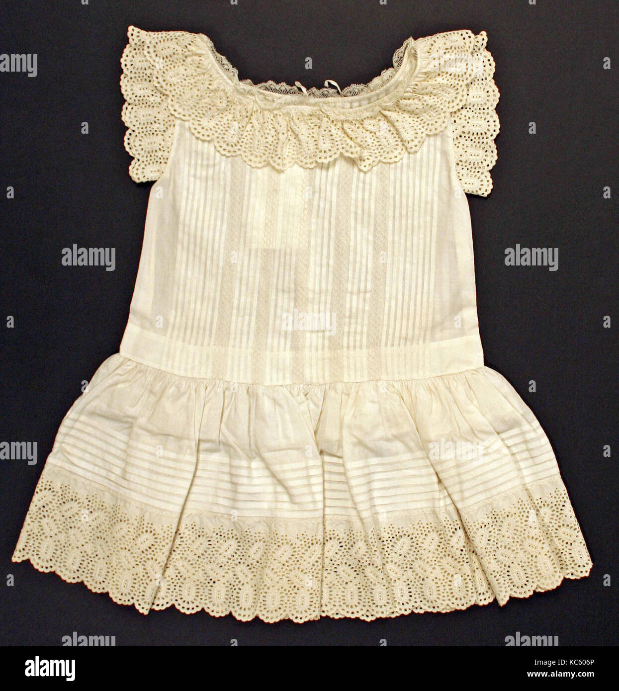 Dress, 1860–65, American, cotton Stock Photo