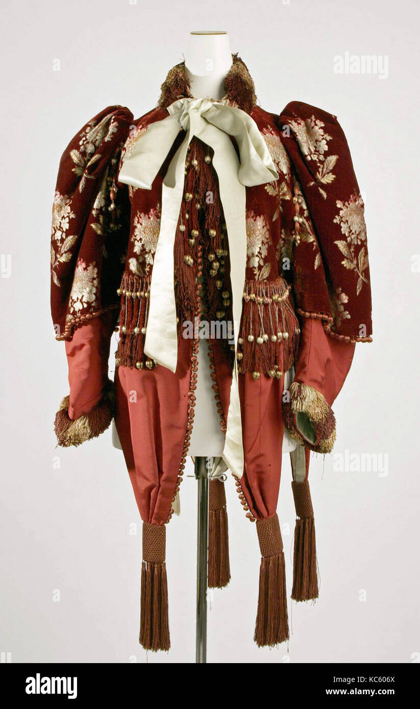 Jacket, ca. 1890, American, silk Stock Photo