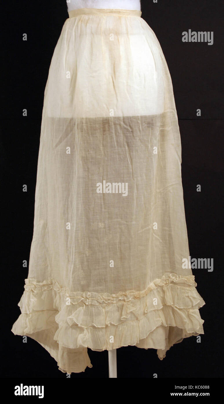 Underskirt, ca. 1890, American, cotton Stock Photo