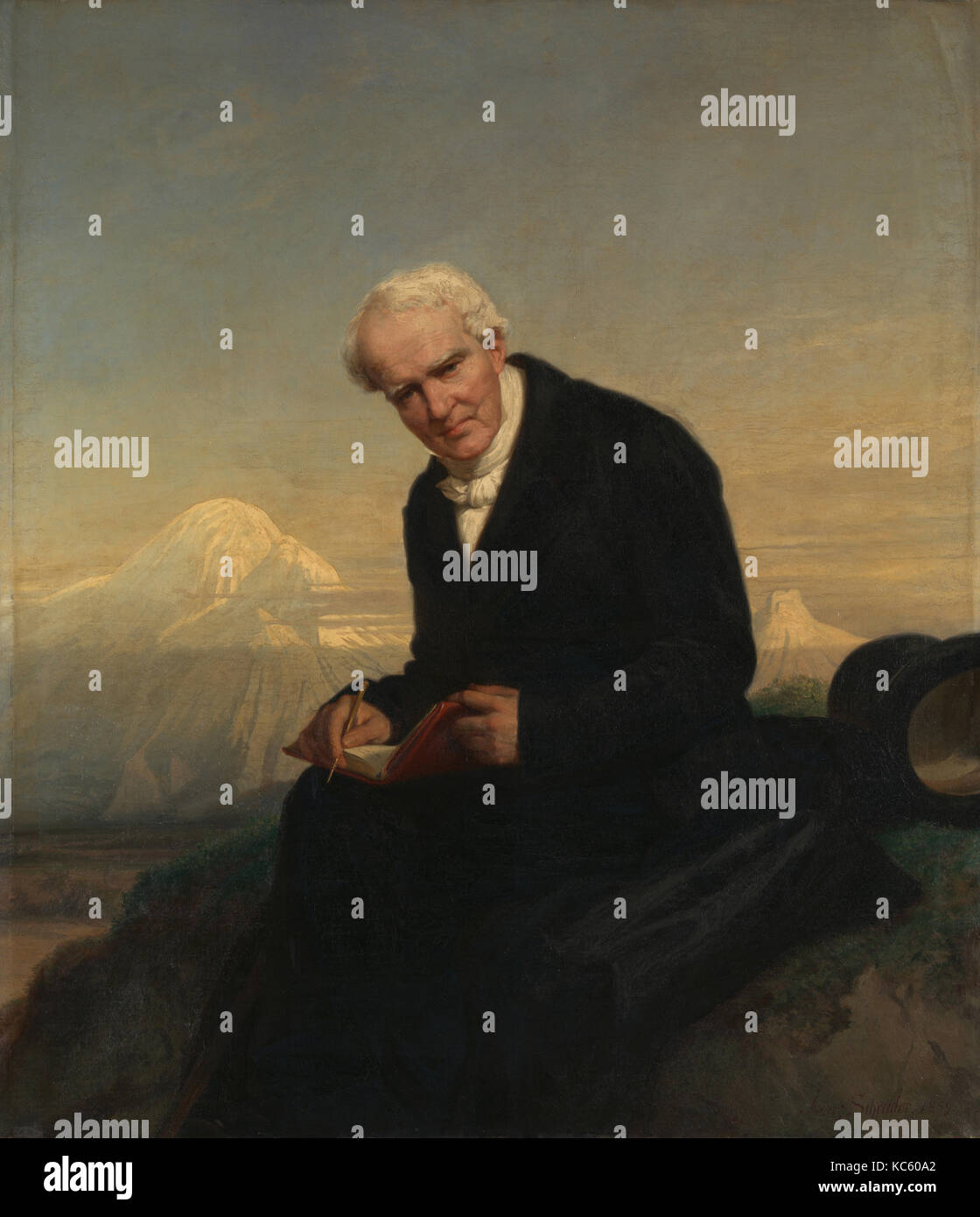 Baron Alexander von Humboldt (1769–1859), Julius Schrader, 1859 Stock Photo