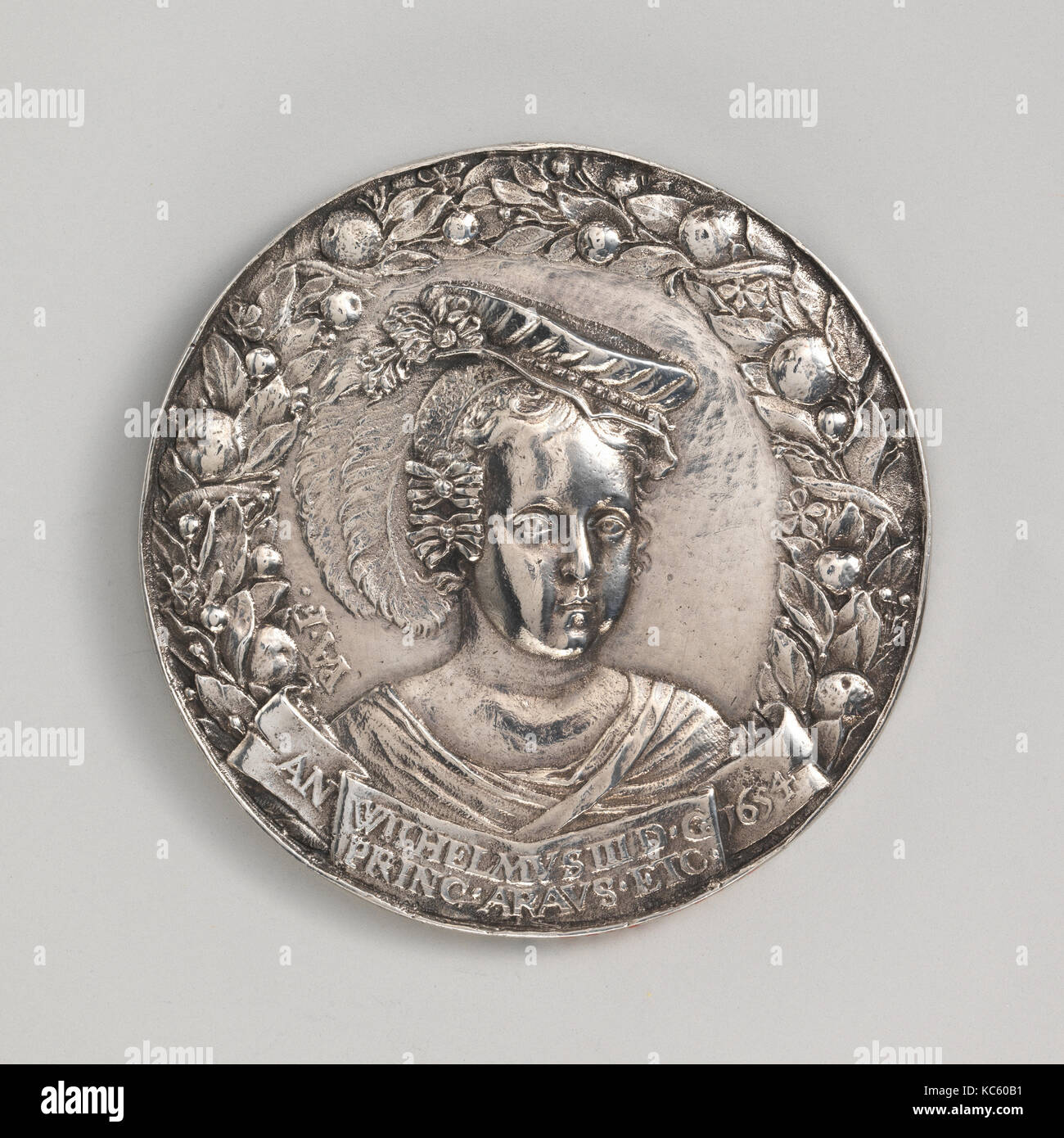 William III Prince of Orange, Medalist: Peter van Abeele, 1654 Stock Photo