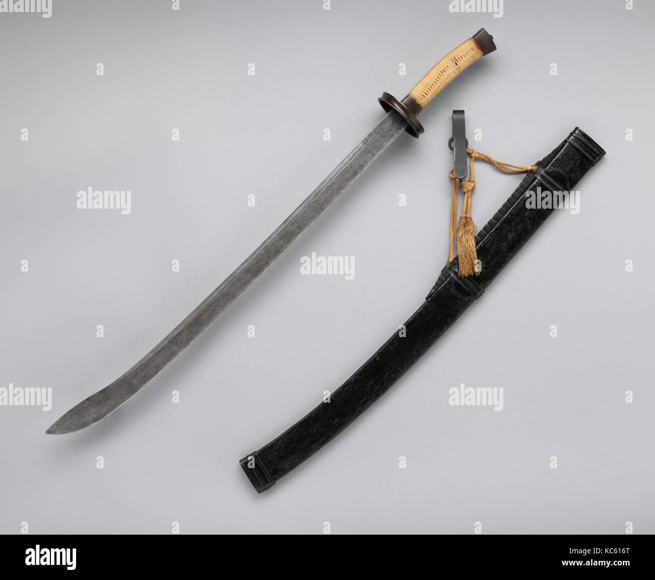 Saber with Scabbard and Belt Hook (清    腰刀), probably 18th century Stock Photo
