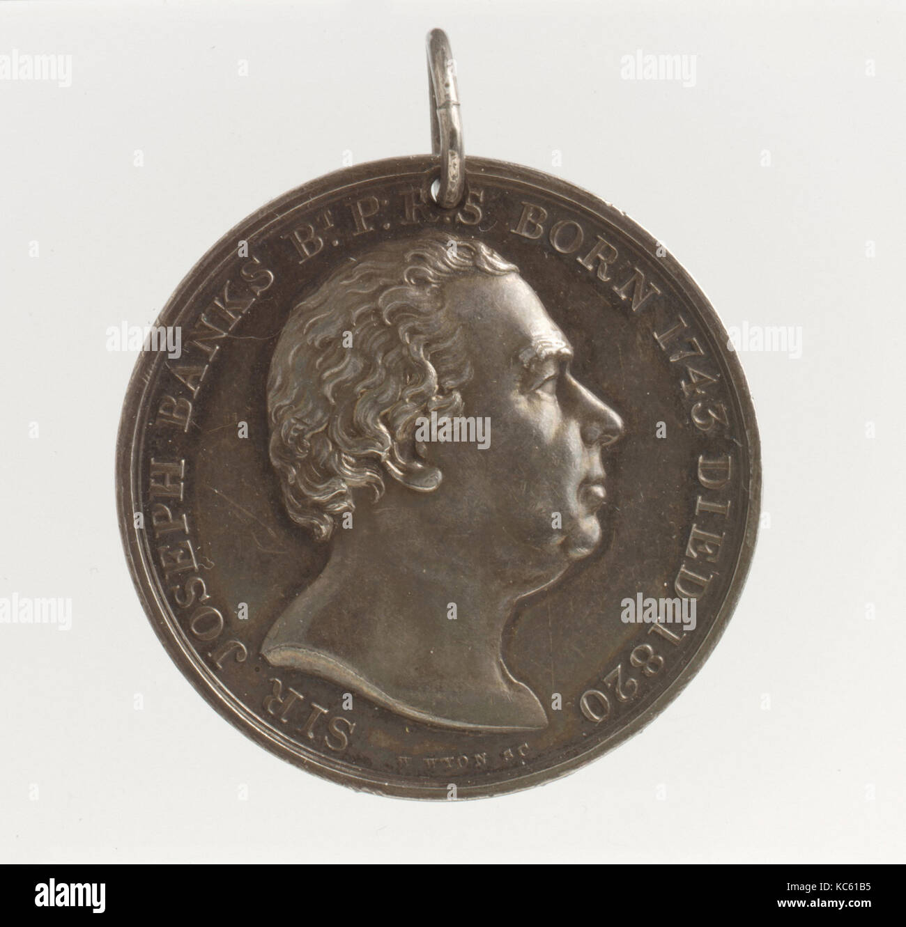 Sir Joseph Banks (1743–1820), Medalist: William Wyon, 1837 Stock Photo
