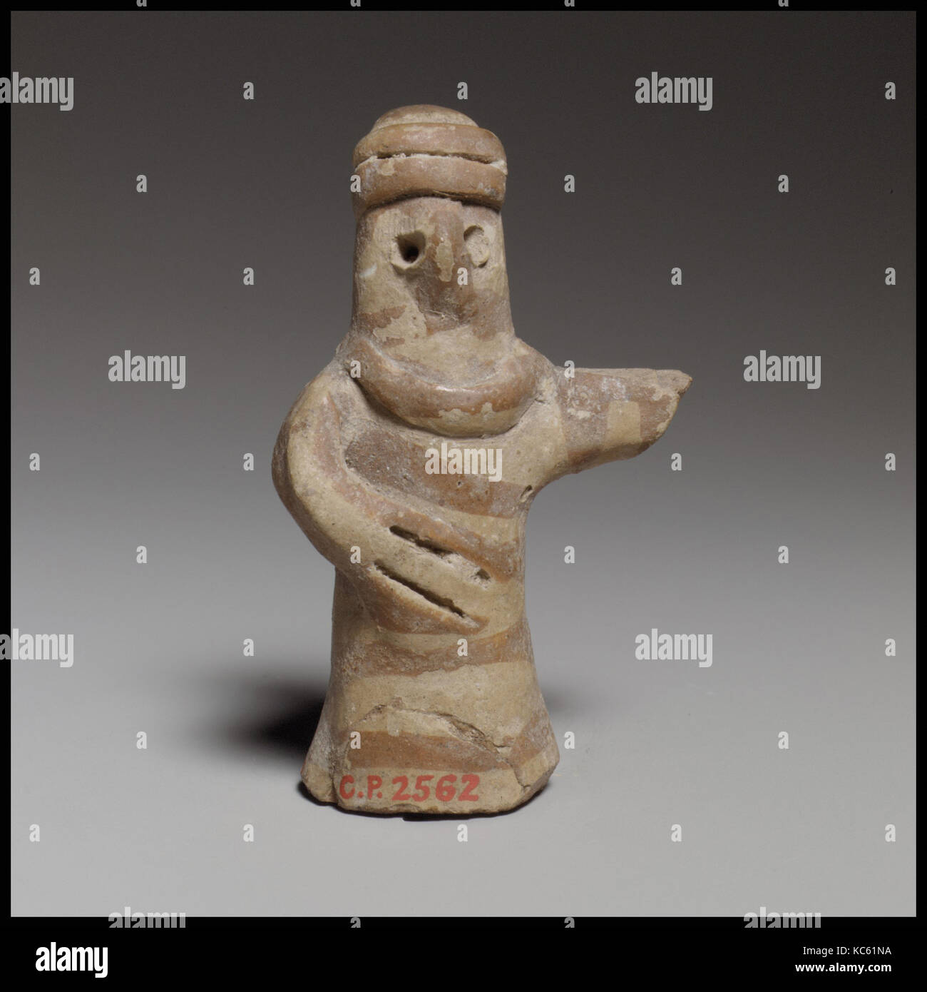 Terracotta standing human figure, ca. 1725–1450 B.C Stock Photo