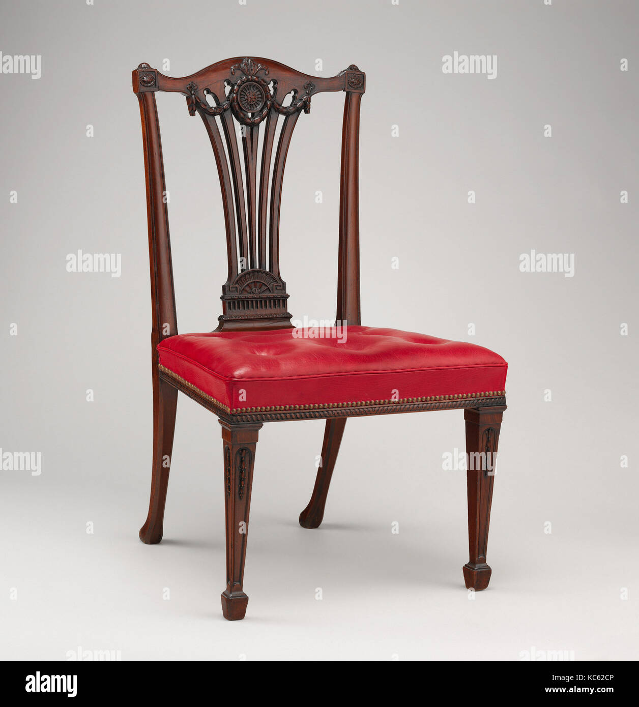 Set of fourteen side chairs, Thomas Chippendale, ca. 1772 Stock Photo
