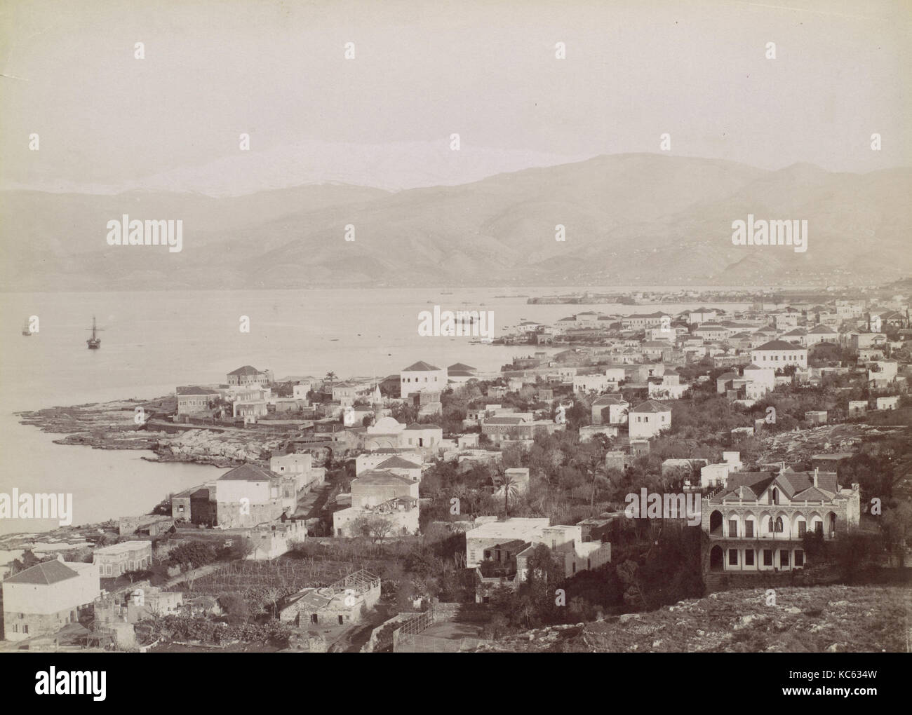 Beyrouth. Vu du collège américain, Félix Bonfils, ca. 1870 Stock Photo