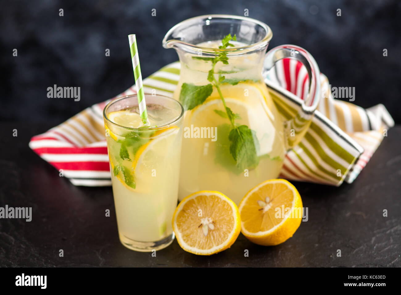 Jar of lemonade Stock Photo - Alamy