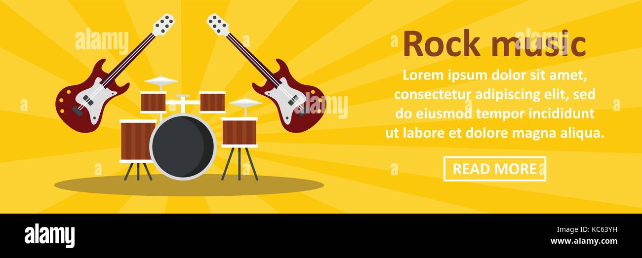 Rock music banner horizontal concept Stock Vector Image & Art - Alamy