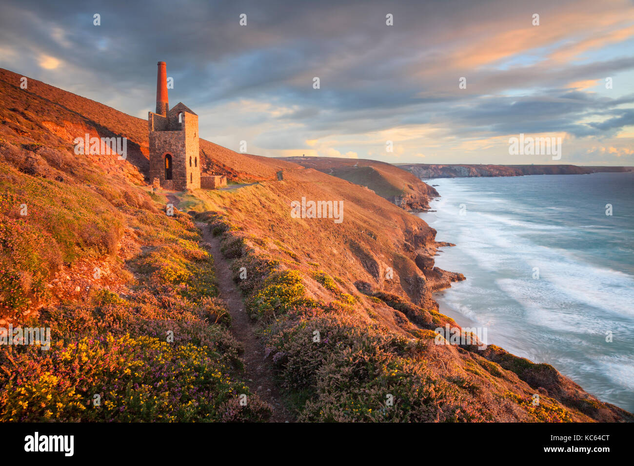 Wheal Coates near St Agnes in Cornwall. Stock Photo