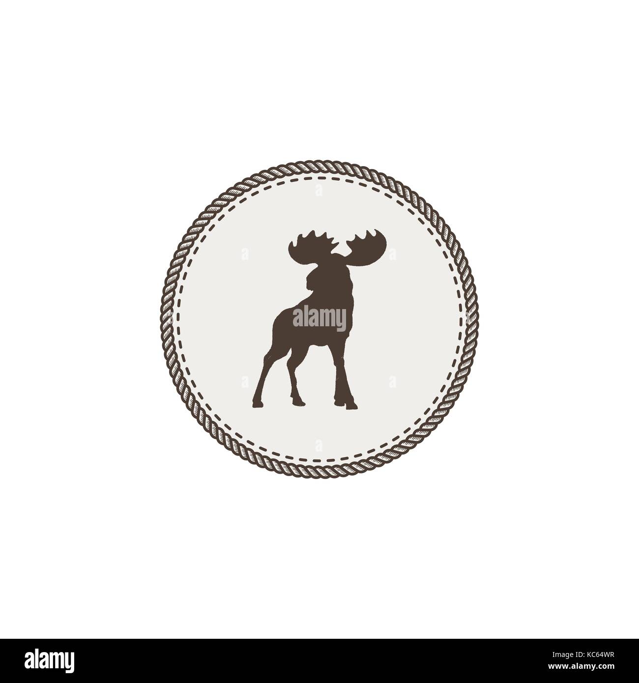 moose icon Stock Vector