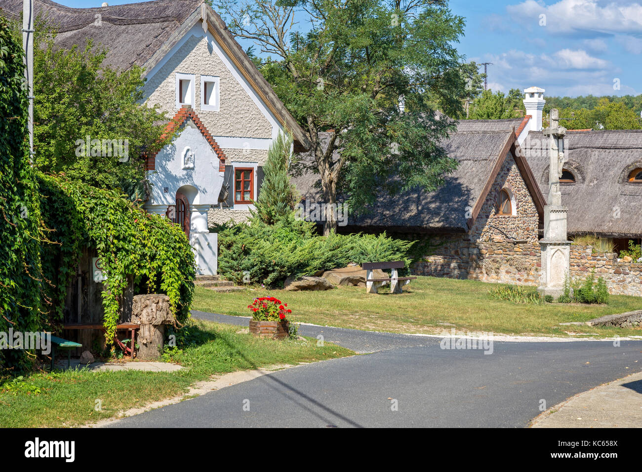 Traditional houses from Hungary, near lake Balaton, village Salfold
