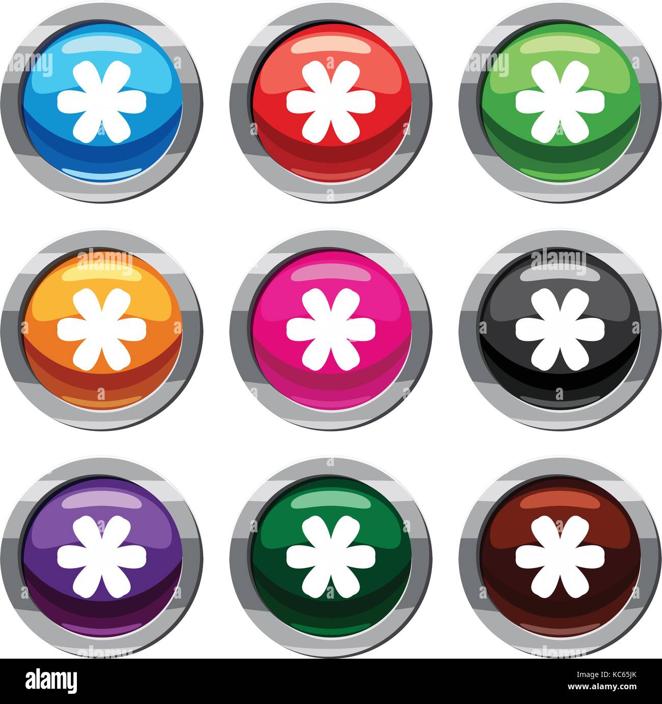 Flower set 9 collection Stock Vector Image & Art - Alamy