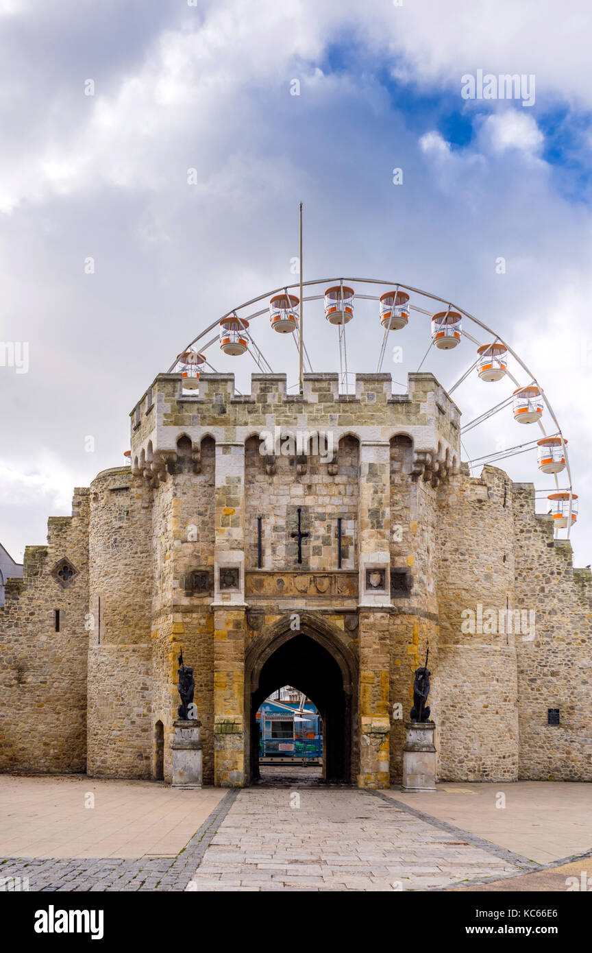 The Bargate part of the Southampton Old Town Walls which used to be a medieval gateway to the city in Southampton, England, UK Stock Photo