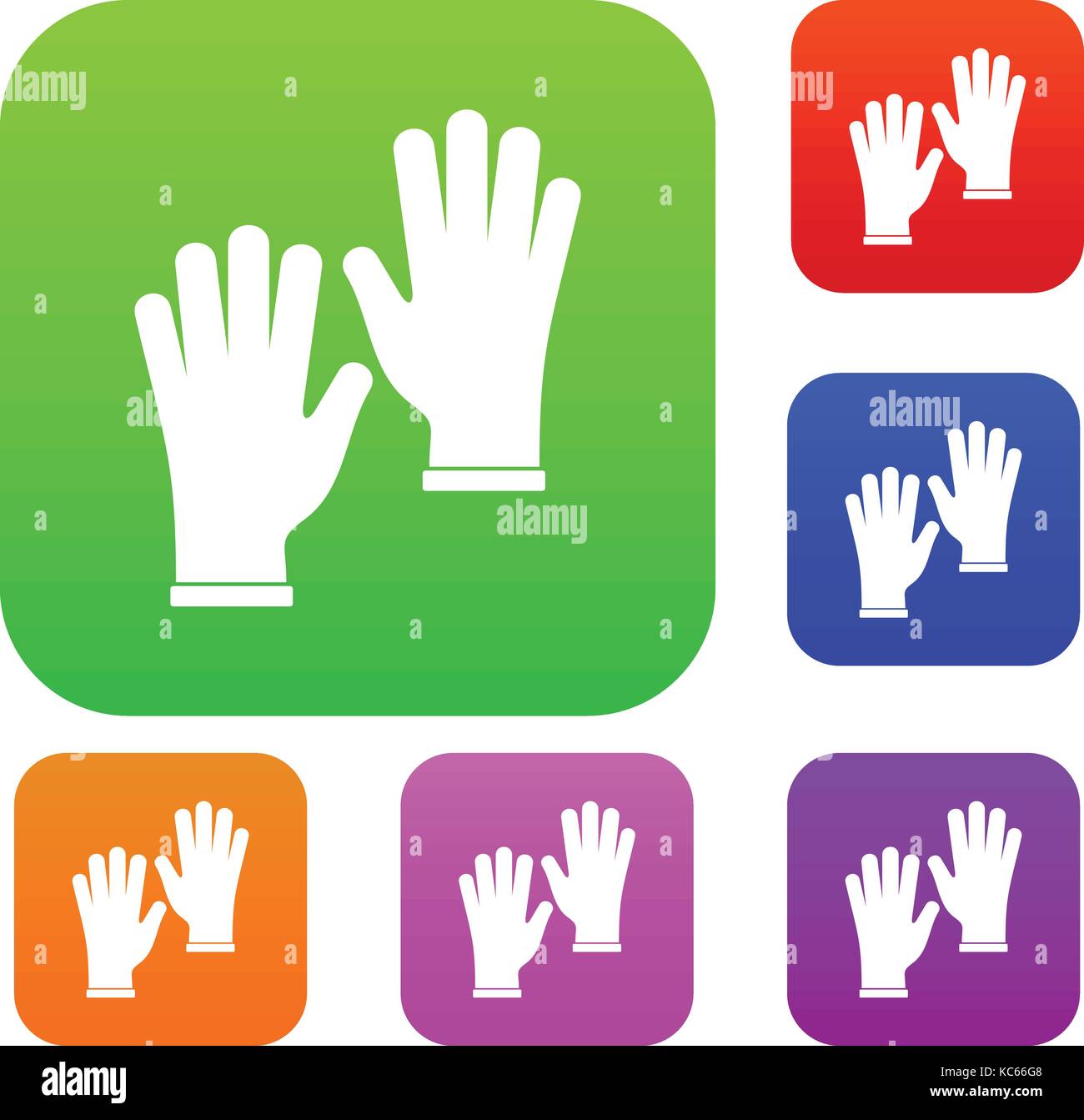Medical gloves set color collection Stock Vector Image & Art Alamy