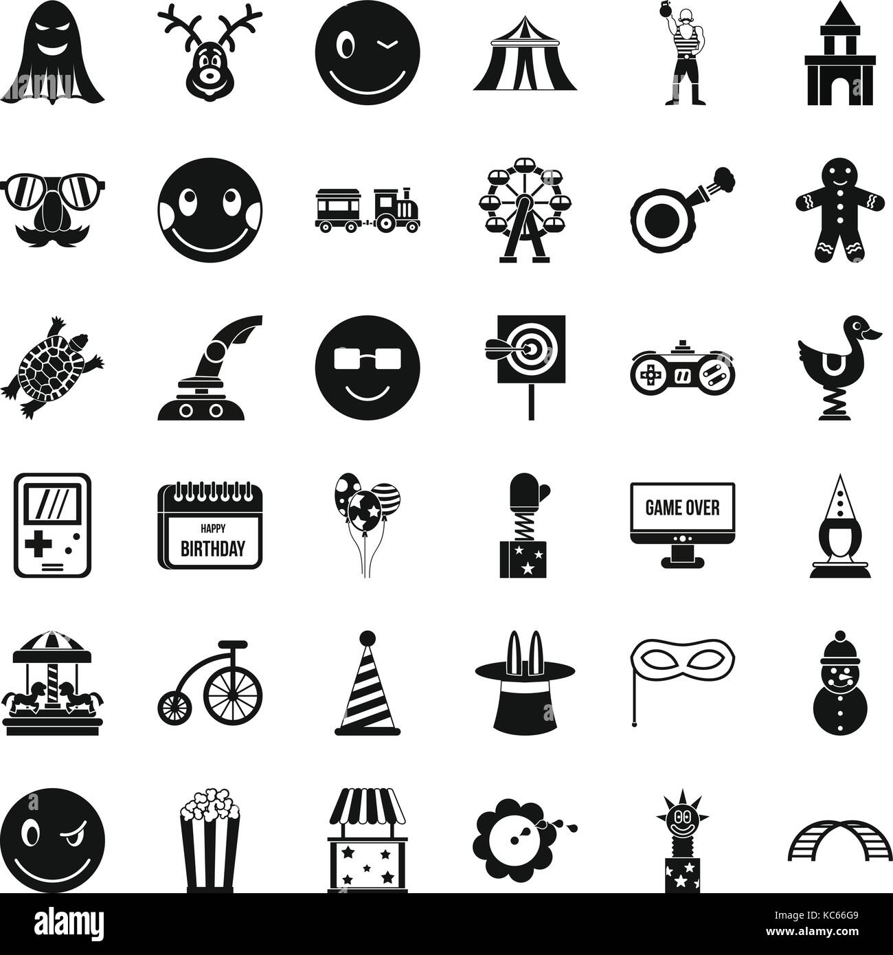 Fake icons set, simple style Stock Vector Image & Art - Alamy