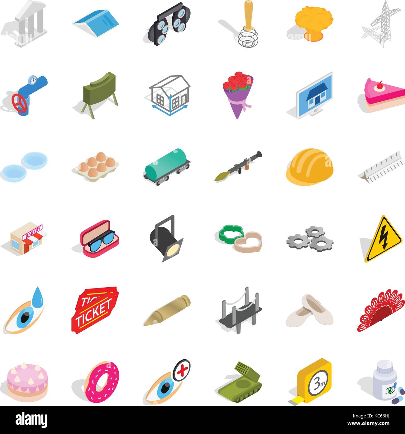 Fan icons set, isometric style Stock Vector Image & Art - Alamy