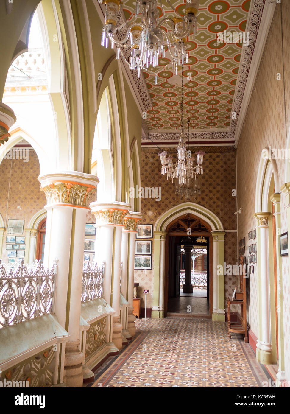 Bangalore Palace interior architecture Stock Photo