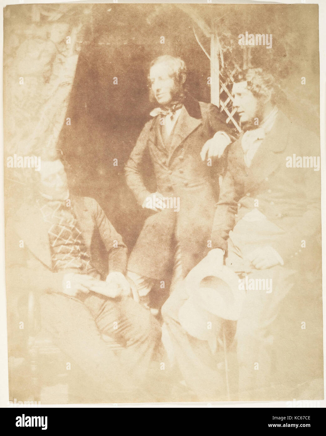 Ogilvie Fairly, Capt. Hamilton, and Gilmore, David Octavius Hill, 1843–47 Stock Photo