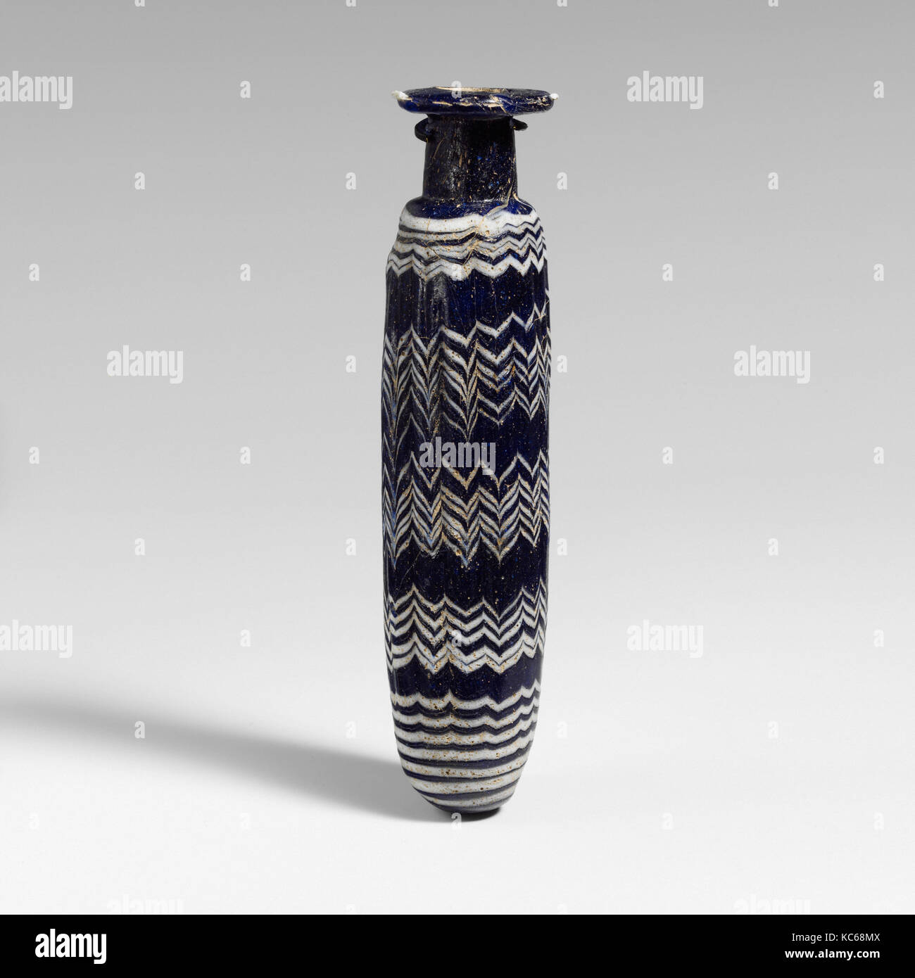 Glass alabastron (perfume bottle), late 4th–early 3rd century B.C Stock Photo
