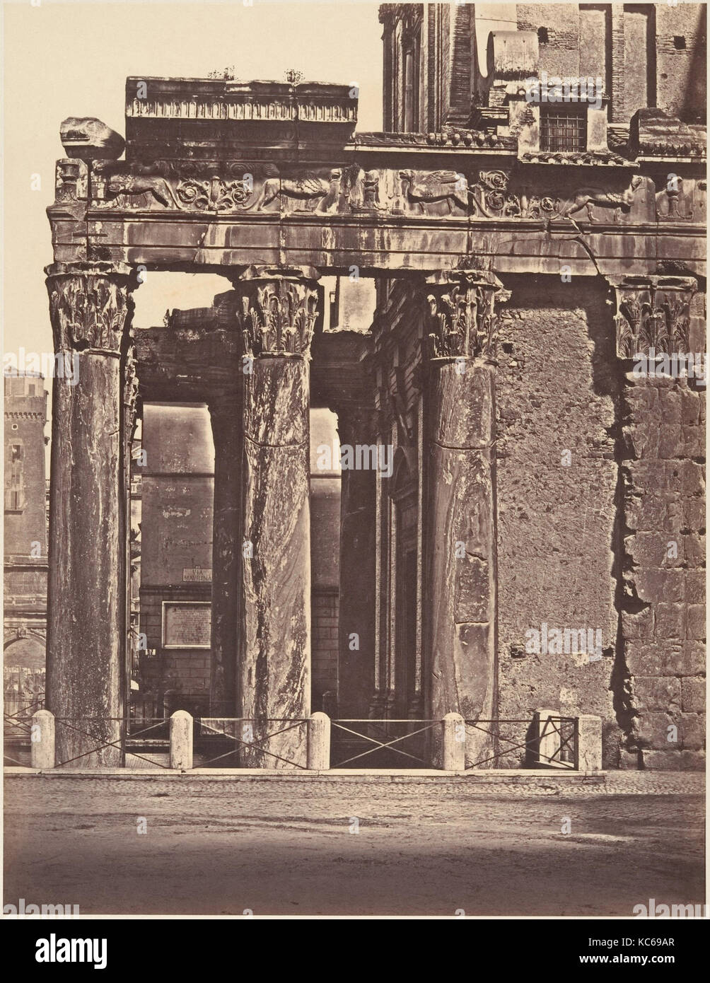 Tempio di Antonino e Faustina, Eugène Constant, 1848–52 Stock Photo