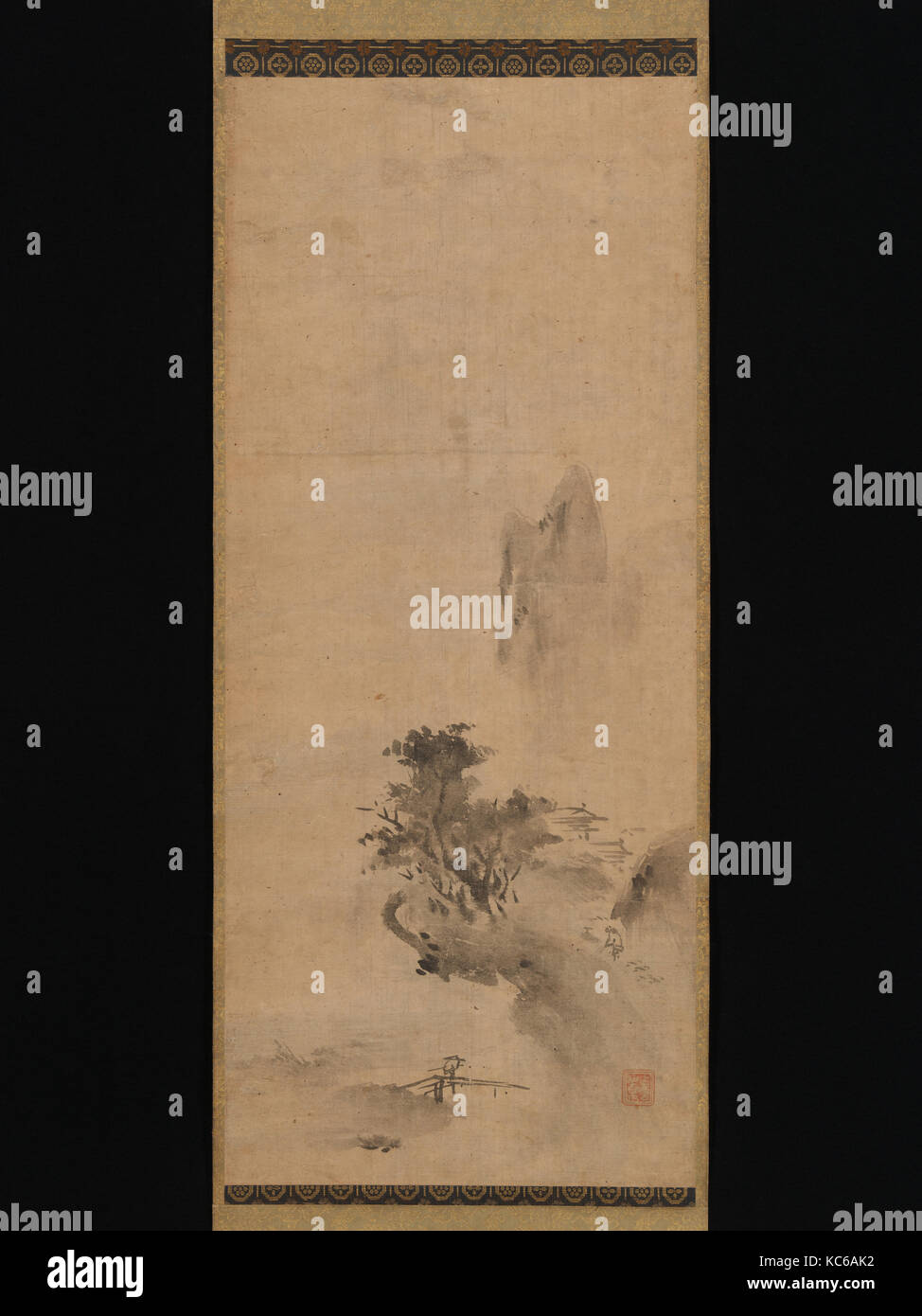 Splashed-Ink Landscape, 破墨山水図, Muromachi period (1392–1573), early 16th century, Japan, Hanging scroll; ink on paper, Image: 31 Stock Photo