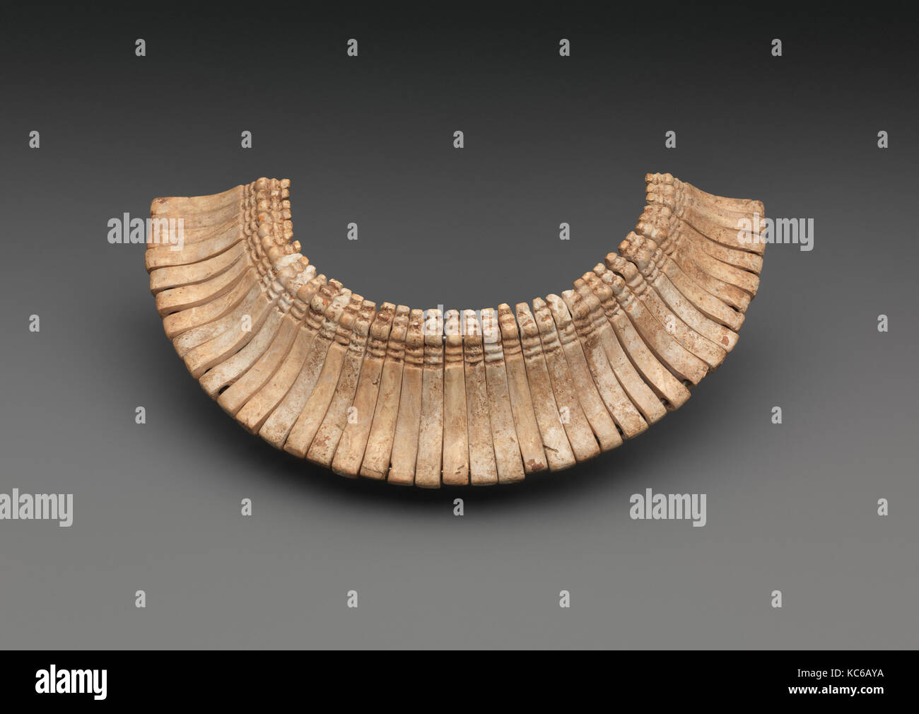 Shell Necklace, 5th–10th century, Panama, Venado Beach, Shell (conch), H. 7 x W. 1 7/8 in. (17.8 x 4.8 cm), Shell-Ornaments Stock Photo