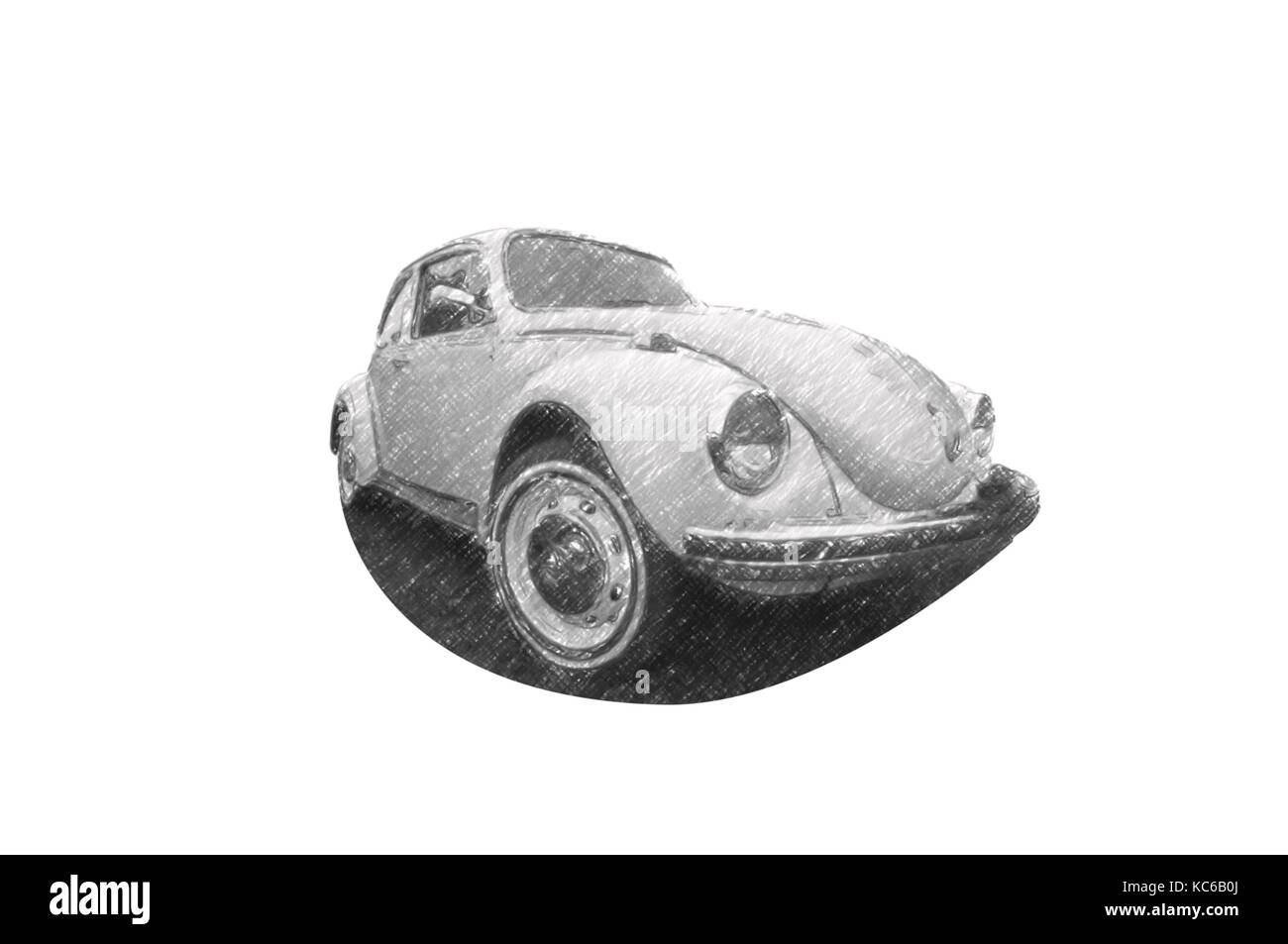 volkswagen beetle art Stock Photo